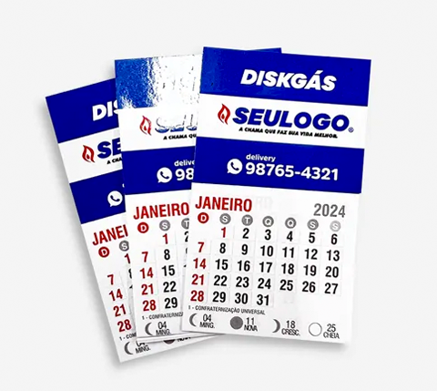 Imã de Geladeira com Calendário