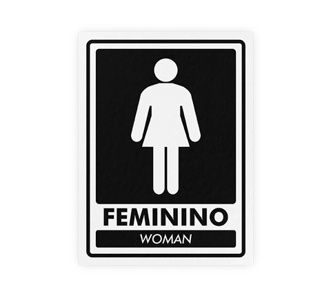 Placa - Banheiro Feminino (Woman)